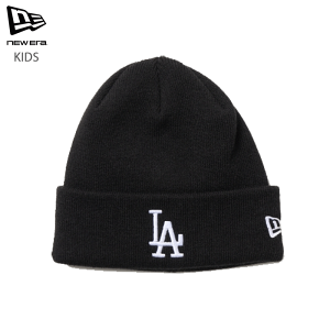 ニューエラ キャップ キッズ ニット帽 ドジャース 子供 帽子 ブラック (メール便 送料220円) NEW ERA KIDS BC KNIT LOSDOD BLK