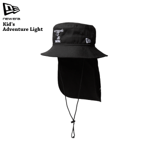 ニューエラ キャップ キッズ ハット サンシェード アウトドア スヌーピー 撥水 軽量 日除け 抗菌 NEW ERA KIDS ADV LT SADE PEANUTS SURF BLK