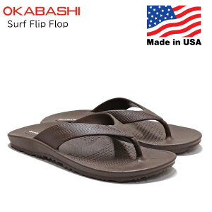 �I�J�o�V �T�[�t�t���b�v�t���b�v �T���_�� �u���E�� OKABASHI Surf Flip Flop Brown Made In USA