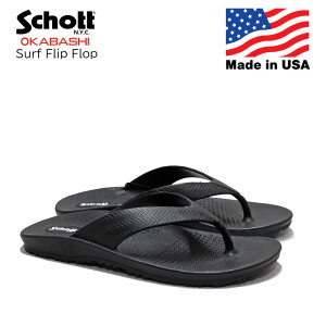 �V���b�g �I�J�o�V�R���{ �T�[�t�t���b�v�t���b�v �T���_�� �u���b�N Schott Surf Flip Flop Made In USA��
