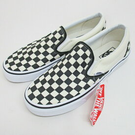 (お得なクーポン発行中！) バンズ スニーカー メンズ レディース クラシック スリッポン チェッカーボード VANS CLASSIC SLIP-ON BLACK/WHITE