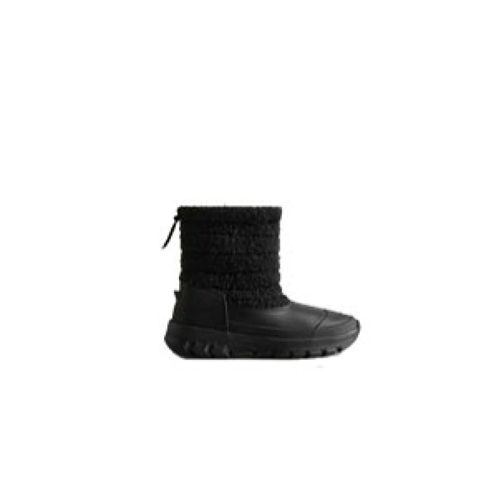 ハンター スノーブーツ レディース フリース 暖かい Boot 雨 Wfs23her スノーシューズ Short 防寒 雪 ブーツ 防水 Sherpa あったか もこもこ Snow 冬 ショート Hunter Womens スノー 靴 シェルパ