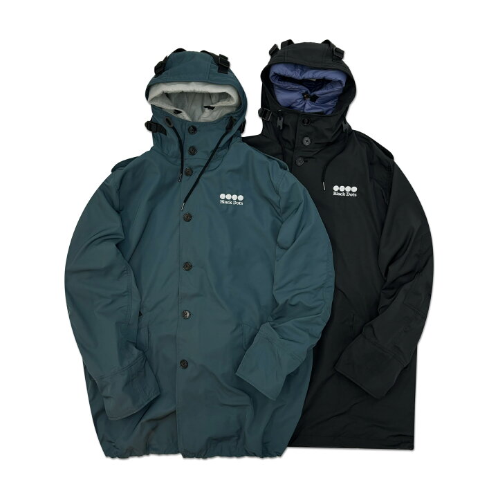 楽天市場】Black Dots フーデットコート HOODED COAT : afterbase