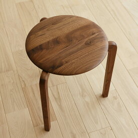LISCIO Stool [ walnut ][スツール ウォールナット 木製 木 木目 国産 日本製 Made in Japan メイドインジャパン 家具 いす イス 椅子 腰掛け リッショ 無垢 便利 スタッキング おしゃれ 子供 お手伝い 台 踏み台 保証付 新築祝い ギフト]