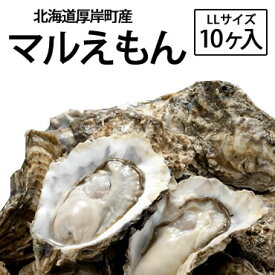 【送料無料】厚岸町からプリップリの牡蠣をお届け！北海道厚岸産殻付牡蠣（マルえもん） / LLサイズ / 10個入
