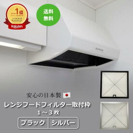 【ポイント5倍】レンジフードフィルター 取付枠 厚み7mm 1/2/3枚入り 換気扇フィルター 枠 レンジフードフィルター専用枠 レンジフィルター R型 換気扇 カバー 厚手 台所 フード フィルター レンジ用 フードカバー 日本製 送料無料