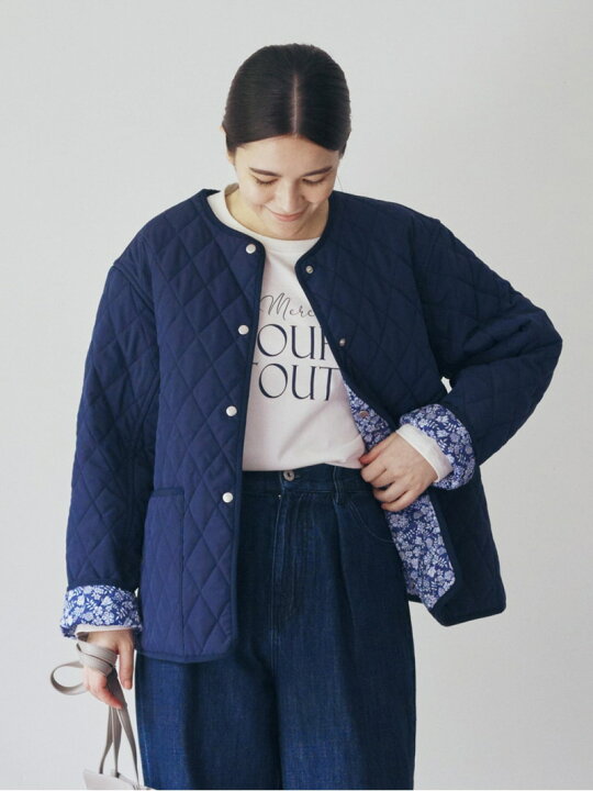楽天市場】【SALE／20%OFF】リバーシブルキルティングノーカラー 
