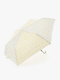 フラワー柄折りたたみ傘 雨傘 Afternoon Tea LIVING アフタヌーンティー・リビング ファッション雑貨 その他のファッション雑貨 イエロー グリーン ブラック[Rakuten Fashion]