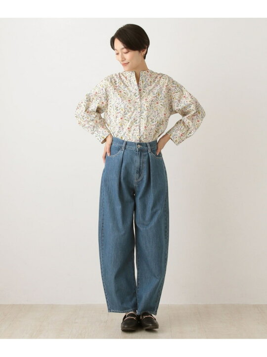 楽天市場】【SALE／37%OFF】【WEB限定】バンドカラーブラウス/リバティ 