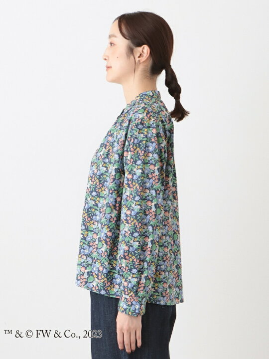 楽天市場】【SALE／40%OFF】バンドカラーブラウス/リバティプリント 