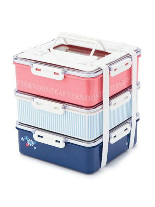 楽天市場】【SALE／40%OFF】角型3段ランチボックスL Afternoon Tea 