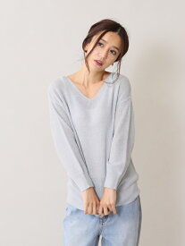 【SALE／70%OFF】アルパカ混畦編みプルオーバー Afternoon Tea LIVING アフタヌーンティー・リビング トップス ニット ブルー グリーン ピンク グレー【RBA_E】[Rakuten Fashion]