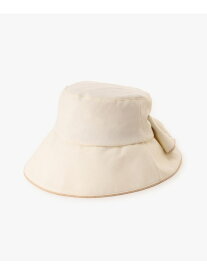 リボンバックカットUVハット Afternoon Tea LIVING アフタヌーンティー・リビング 帽子 その他の帽子 ホワイト ネイビー[Rakuten Fashion]