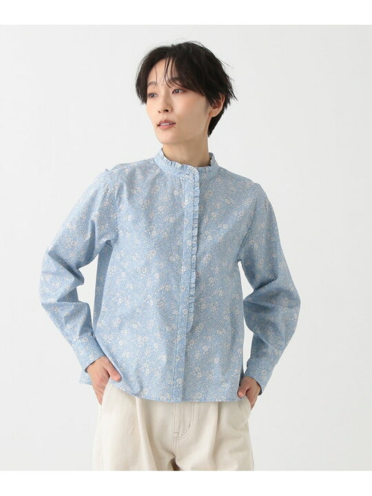 楽天市場】【SALE／30%OFF】【WEB限定】フリルカラーブラウス/リバティ 