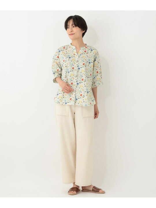 楽天市場】【SALE／27%OFF】袖タックブラウス/リバティプリント 