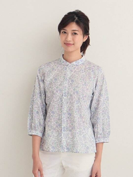 楽天市場】【SALE／50%OFF】リバティプリント/丸襟シャツ Afternoon 