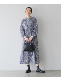 【オンラインストア限定】シャツワンピース/リバティプリント Afternoon Tea LIVING アフタヌーンティー・リビング ワンピース・ドレス ワンピース ネイビー【送料無料】[Rakuten Fashion]