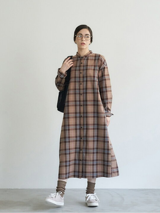 楽天市場 Sale 50 Off タータンチェック柄シャツワンピース Afternoon Tea アフタヌーンティー リビング ワンピース ワンピースその他 ブラウン グリーン Rba E 送料無料 Rakuten Fashion Afternoon Tea Living