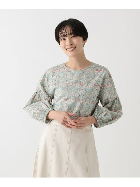 楽天市場】【SALE／30%OFF】パフ袖ブラウス/リバティプリント 