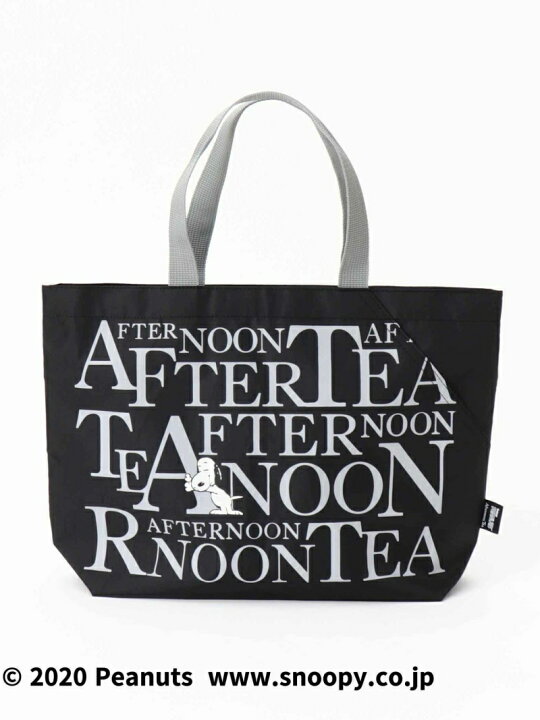 楽天市場 Sale Off Peanuts スリットポケット付きロゴバッグs Afternoon Tea アフタヌーンティー リビング 生活雑貨 キッチン ダイニング ブラック Rba E Rakuten Fashion Afternoon Tea Living