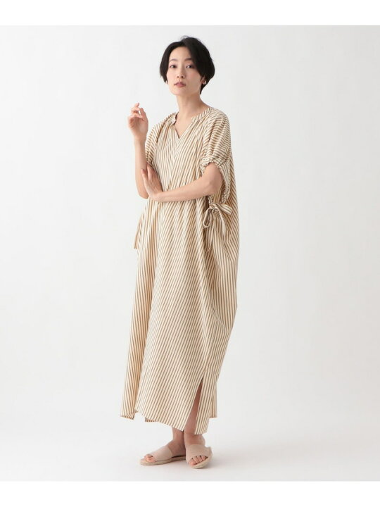 楽天市場】【SALE／37%OFF】ストライプサッカー袖リボンワンピース 
