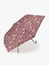 シルエットフラワー折りたたみ傘 雨傘 Afternoon Tea LIVING アフタヌーンティー・リビング ファッション雑貨 傘・長傘 レッド ネイビー ブルー[Rakuten Fashion]