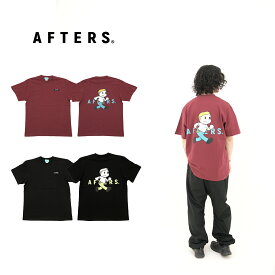 【AFTERS / TOBIDASHI BOY TEE】 Tシャツ MEN'S LADY'S UNISEX ブラック バーガンディ メンズ レディース プレゼント ギフト 飛び出しボーイ 春 夏 秋 冬 アパレル ストリート半袖 綿100% コットン100%