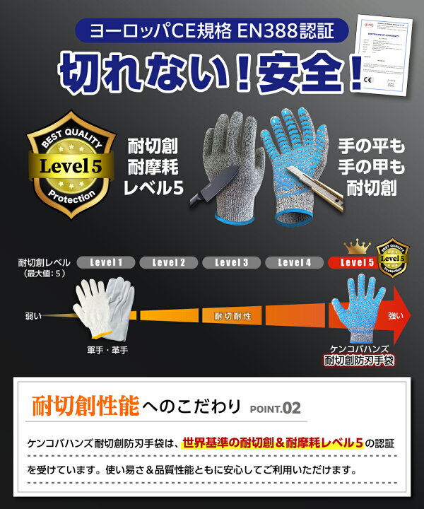 Donfri 軍手 1双パック, PUコーティング レベル5の耐切断性 作業用 切れない 手袋 滑り止め 耐切創手袋 防刃 防刃手袋 防災 無料 耐切創手袋 Donfri 軍手 1双パック, PUコーティング レベル5の耐切断性 作業用 切れない 手袋 滑り止め 耐切創手袋 防刃 防刃手袋 防災 無料 耐切創手袋