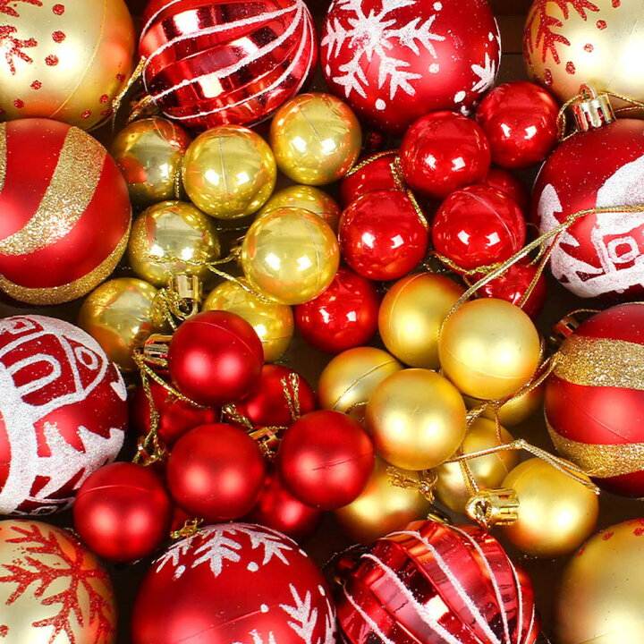 楽天市場】クリスマス オーナメント 豪華 44個入り ボール セット 北欧  