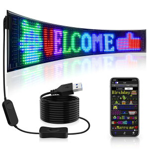 XN[喾邢L LED df _ USB 5V  LED XgATC Bluetooth AvJX^eLXgp^[vO\ ƓX܂̊Ŕ Ԃ̃o[ zep(17cmx7cm/27cmx12cm[2]