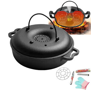 焼き芋/とうもろこし/栗など器 南部鉄器 高耐久 直火 IH200V・ガスコンロ対応 多機能鋳鉄鍋 防錆 速い熱伝導 焦げ付き防止 一体成型 焼き芋メーカー 焼き芋器 蓋付き 焼き 芋 コーン 栗 家庭用