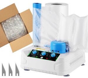 エアー緩衝材作成機 エアー緩衝材製造機 エアークッションメーカー エアークッション材 エアー緩衝材 梱包材 風量/速度/温度10段階調節可能 大風量 二重シール ピロー・バブル両方製造可能