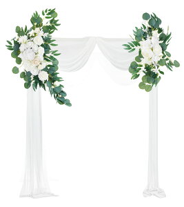 造花 アーチ装飾 人工ウェディングアーチフラワーキット 3パック ウェディング背景/写真撮影用背景 セレモニーと披露宴の背景装飾