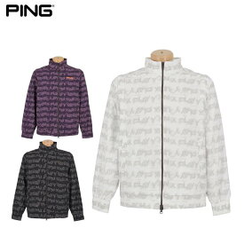 ピンゴルフ メンズ 総柄ロゴ 2WAY フルジップ ブルゾン 621-5220801 ゴルフウェア [2025年秋冬モデル]