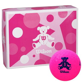 ウィルソン Wilson BEAR 4 ベア ゴルフボール 1ダース （12球入り） ピンク　【あす楽対応】