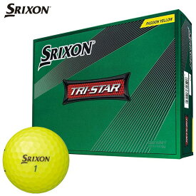 ダンロップ SRIXON スリクソン TRI STAR トライスター ゴルフボール 1ダース （12球入り） プレミアムパッションイエロー [2022年モデル] 特価　【あす楽対応】