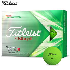 【全品10％OFFクーポン配布中！】8/3 23:59まで　タイトリスト VG3 ゴルフボール 1ダース （12球入り） マットグリーン 特価