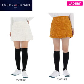 【最大10000万円OFFクーポン配布中！】4/23まで　【70％OFF】 トミー ヒルフィガー ゴルフ レディース ロゴ刺繍 総柄プリント 起毛生地 ストレッチ キュロットスカート THLA278 ゴルフウェア [秋冬モデル] 特価