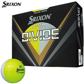 ダンロップ SRIXON スリクソン Z-STAR DIVIDE ゼットスター ディバイド ゴルフボール 1ダース （12球入り） イエロー/ホワイト [2023年モデル]　【あす楽対応】