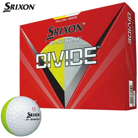 ダンロップ SRIXON スリクソン Z-STAR XV DIVIDE ゼットスター エックスブイ ディバイド ゴルフボール 1ダース （12球入り） イエロー/ホワイト [2023年モデル]　【あす楽対応】