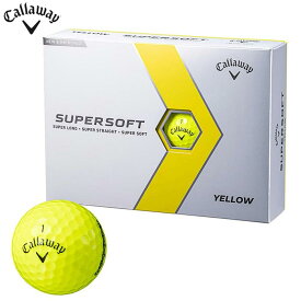 キャロウェイ SUPERSOFT スーパーソフト ゴルフボール 1ダース （12球入り） イエローグロシー [2023年モデル]　【あす楽対応】