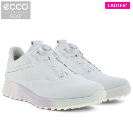 ecco エコー レディース S-THREE BOA エス・スリー ボア スパイクレス ゴルフシューズ 102973 60621 WHITE/DELICACY/WHITE [2023年モデル]　【あす楽対応】