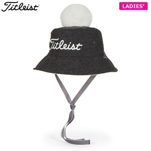 タイトリスト レディース ウィメンズ ポンポン バケットハット TH23WPBK 0C1 チャコール×ホワイト ゴルフウェア 特価