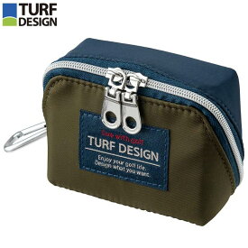 朝日ゴルフ TURF DESIGN ターフデザイン ゴルパカ ポーチ Sサイズ TDGP-BC75S ネイビー/グリーン [2023年モデル]　【あす楽対応】