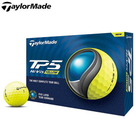 [2024年モデル] テーラーメイド TP5 ティーピーファイブ ゴルフボール 1ダース （12球入り） イエロー　【あす楽対応】