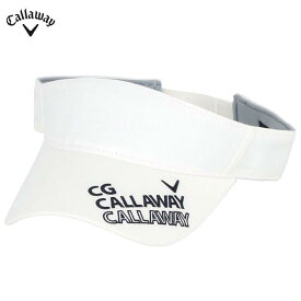 キャロウェイ メンズ ロゴ刺繍 サンバイザー C24191114 1030 ホワイト ゴルフウェア [2024年モデル]　【あす楽対応】