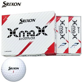 [2024年モデル] ダンロップ　SRIXON スリクソン XmaX エックスマックス ゴルフボール　1ダース（12球入り）　ホワイト　【あす楽対応】