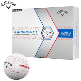 [2024年モデル] キャロウェイ SUPERSOFT SPLATTER 360 スーパーソフト スプラッター360 ゴルフボール　1ダース（12球入り） レッド