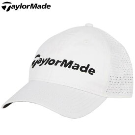 テーラーメイド メンズ ロゴ刺繍 メッシュキャップ JE811 N26783 ホワイト ゴルフウェア [2024年モデル]　【あす楽対応】
