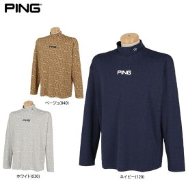 【4日20時〜 全品P10倍＋最大1万円OFFクーポン！】8/11 23:59まで　【62％OFF】 ピンゴルフ メンズ ネイティブ柄 ジャガード ストレッチ 長袖 ハイネックシャツ 621-3269801 [秋冬モデル] 特価 ゴルフウェア